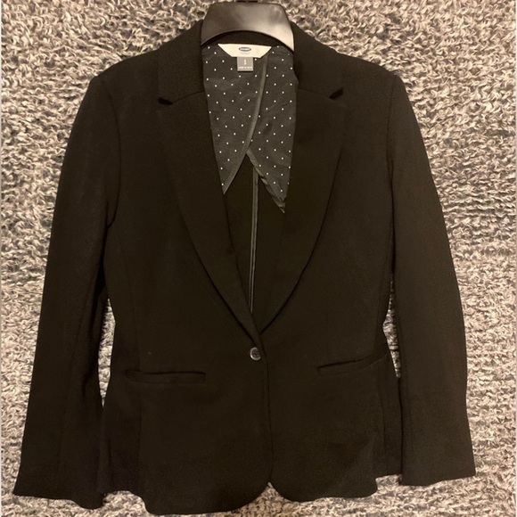 Old Navy Women's Black Single Button Collared carrier/Office Blazer Size Small P - Picture 1 of 14